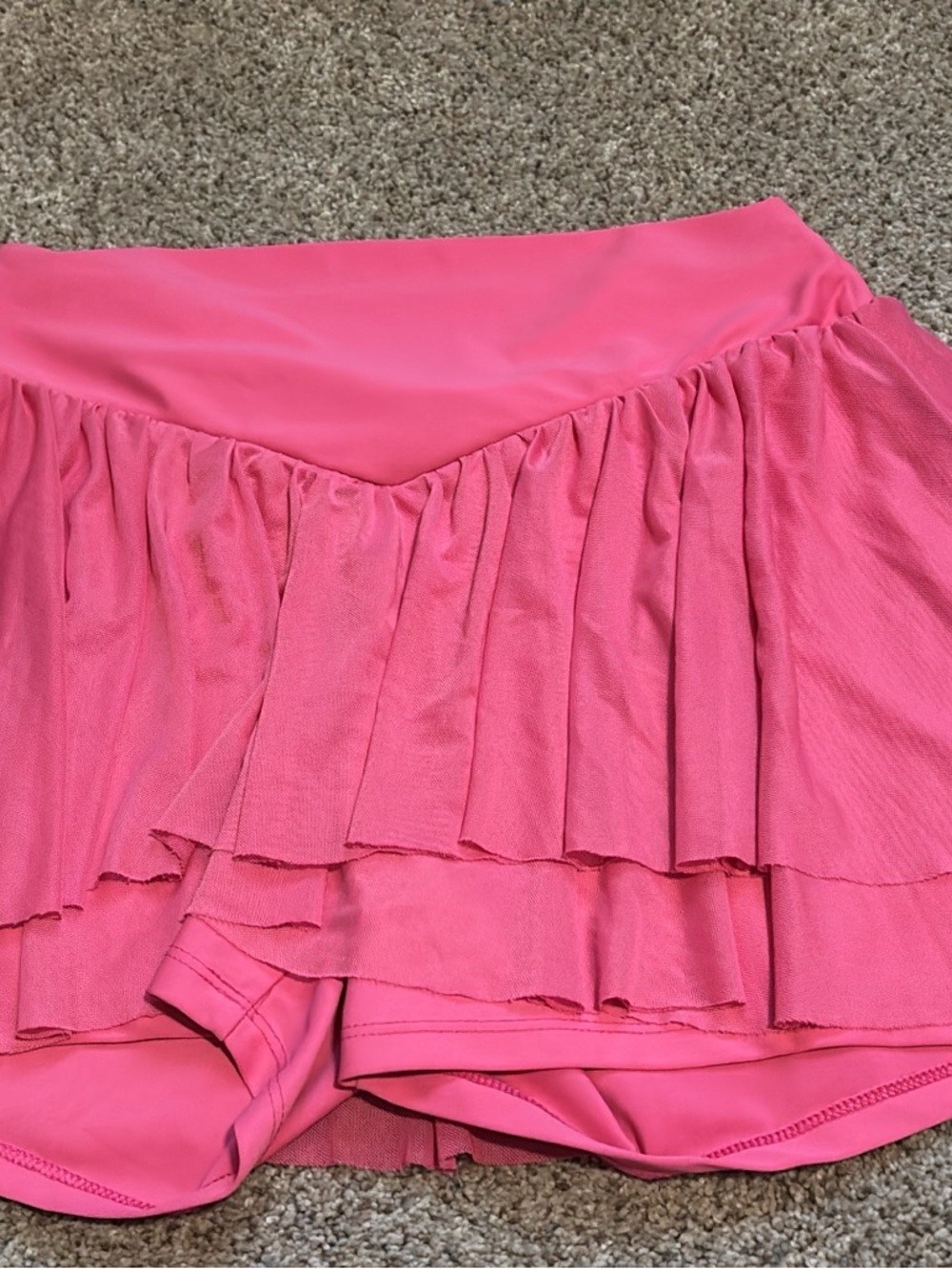 Pink Ruffled Skirted Athletic Short